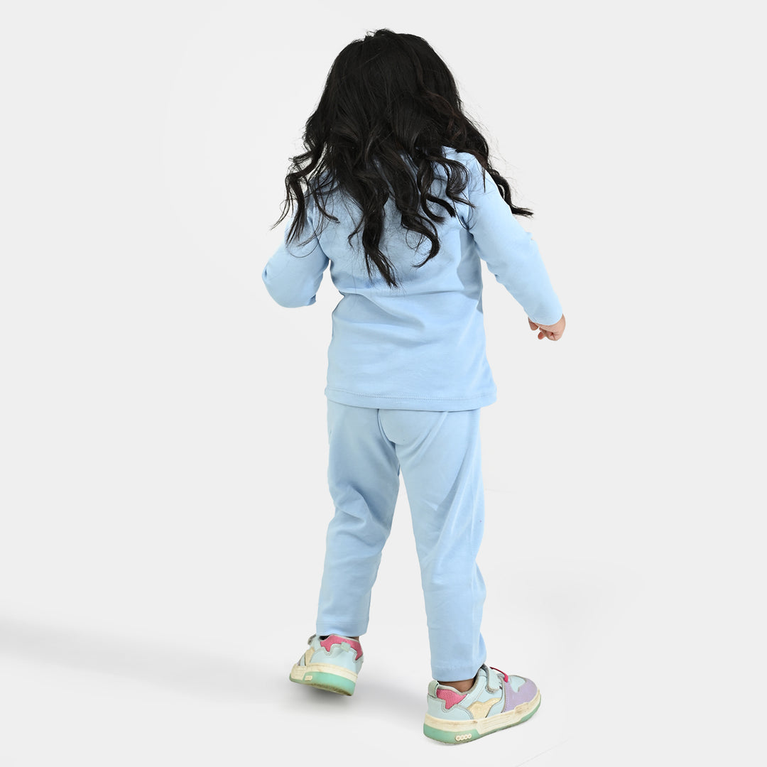 Infant Girls Cotton Interlock Suit LITTLE FAIRY-Powder Blue