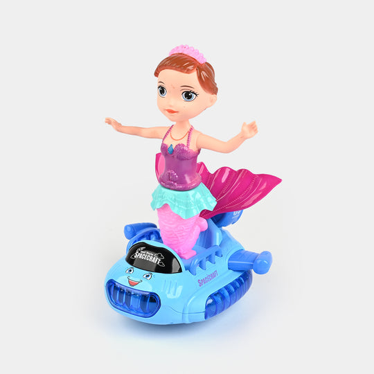 Electric Universal Space Vehicle With Doll Light & Music