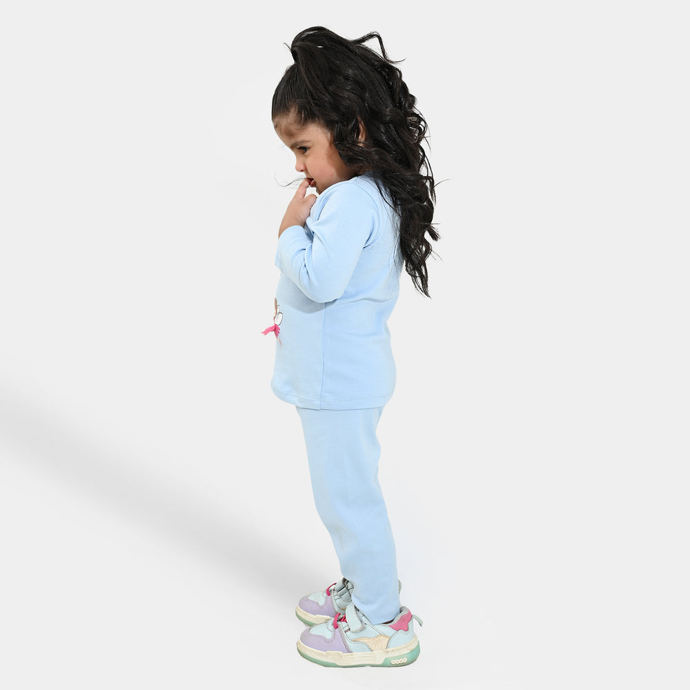 Infant Girls Cotton Interlock Suit LITTLE FAIRY-Powder Blue