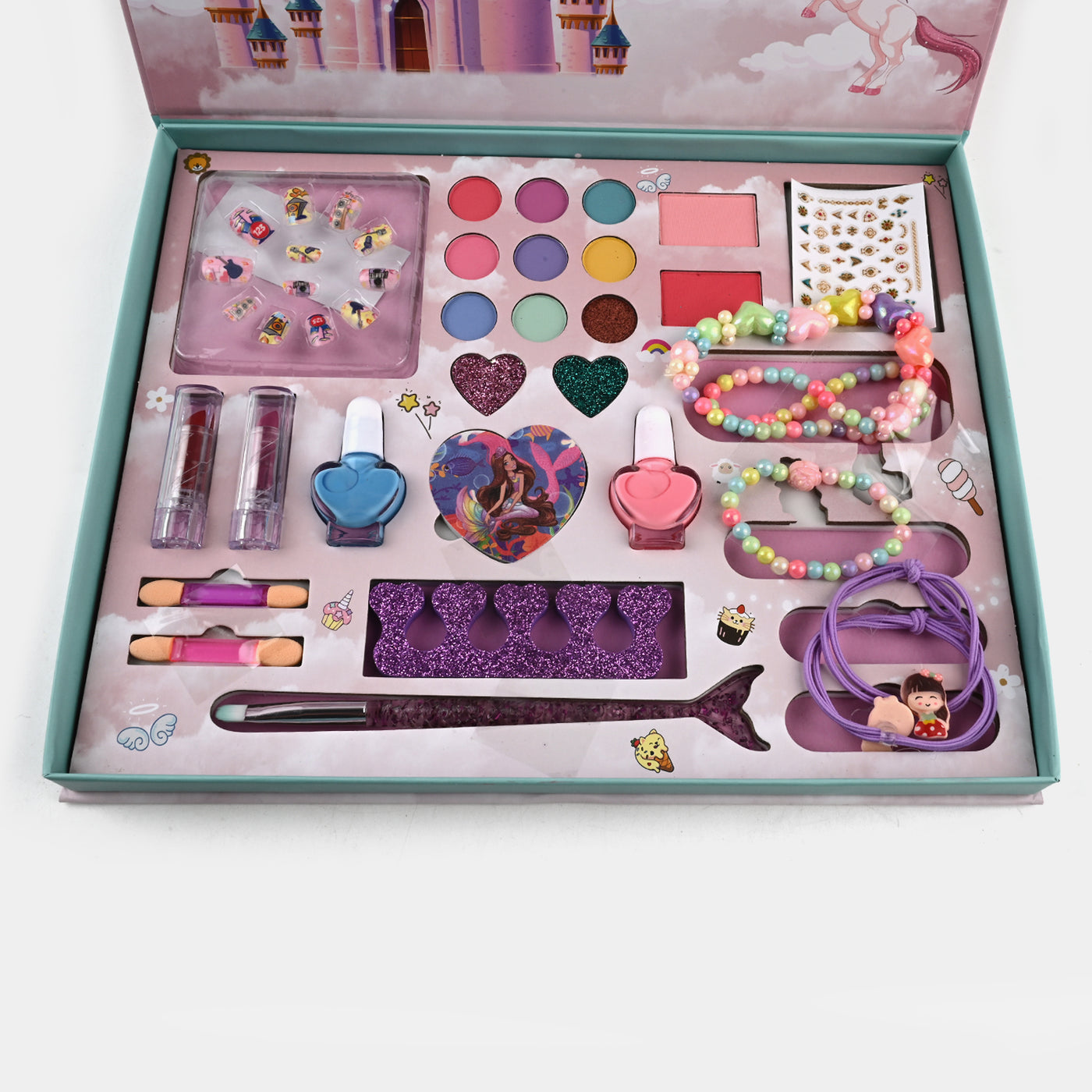 Makeup kit eye Shadow, Nail polish Beaded decorations for girls