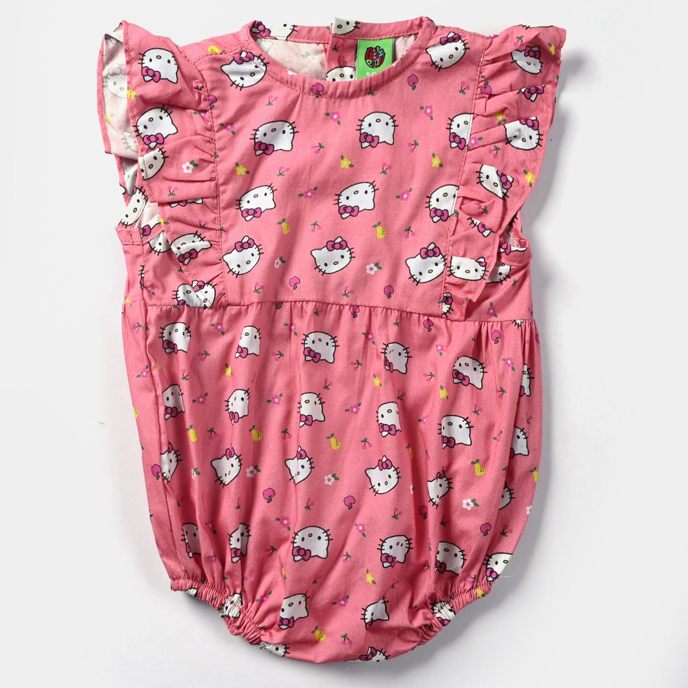 Infant Girls Cotton Romper-Pink