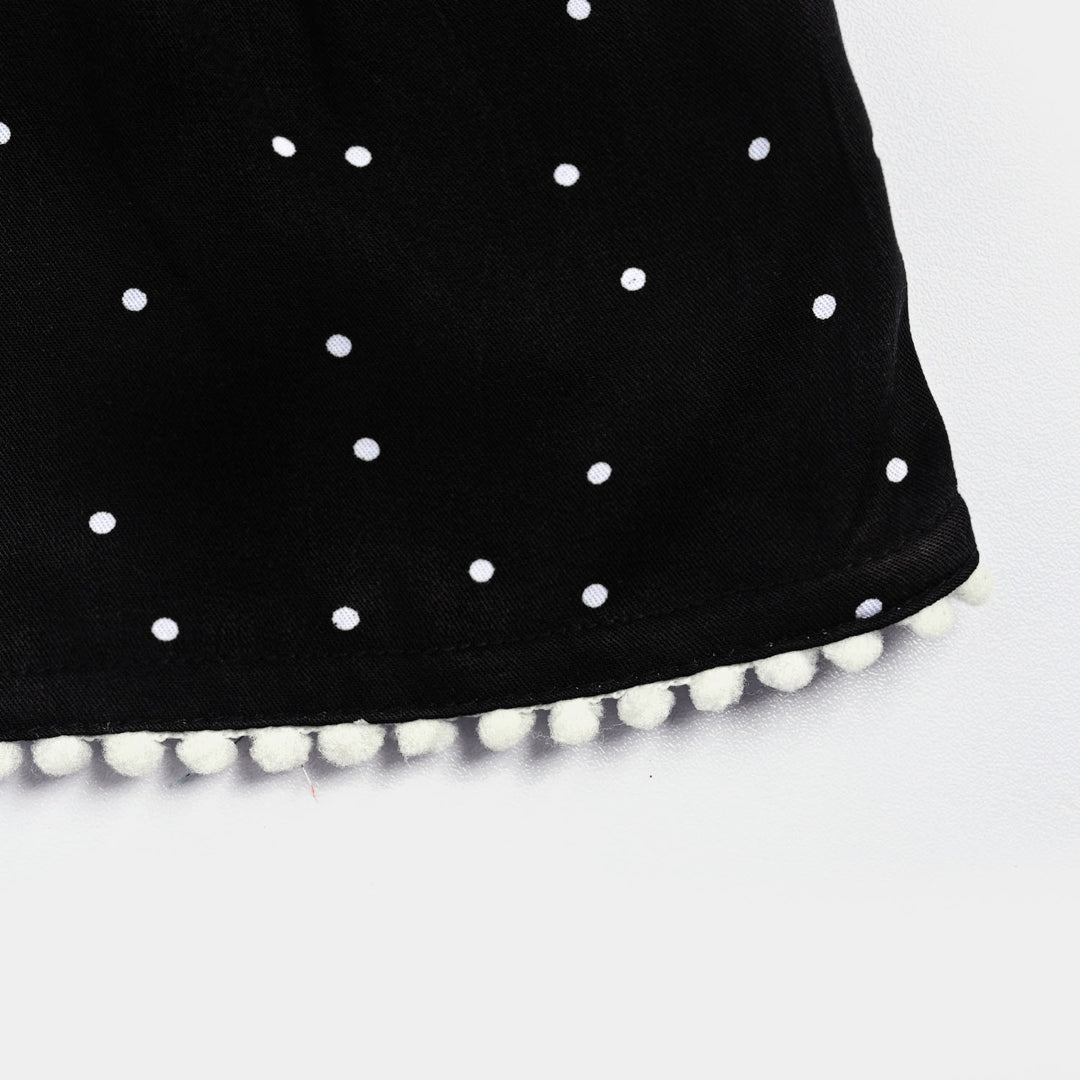 Infant Girls Marina Frock Pola Dots-BLACK