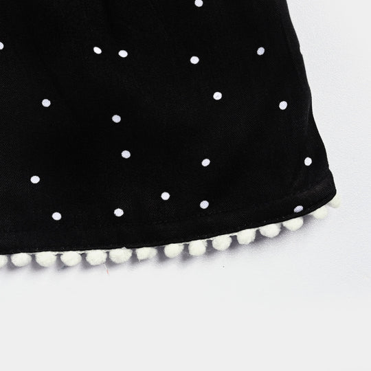 Infant Girls Marina Frock Pola Dots-BLACK