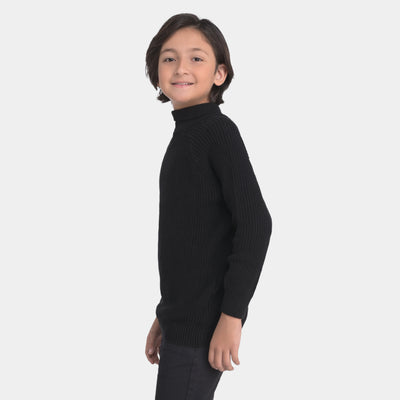 Boys Full Sleeves Sweaters -BLACK