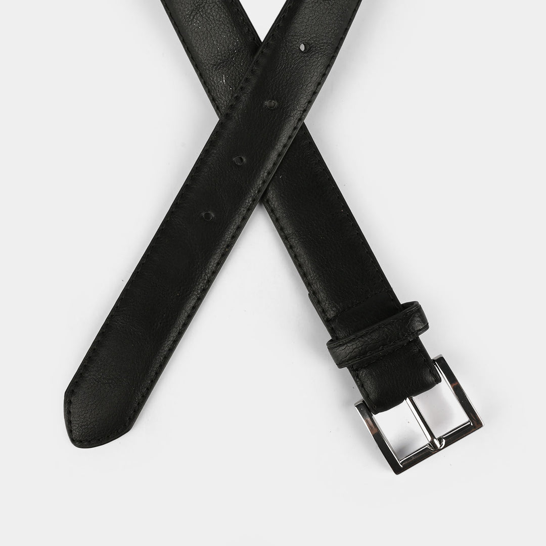 Kids Plain Belt-6003-BLACK