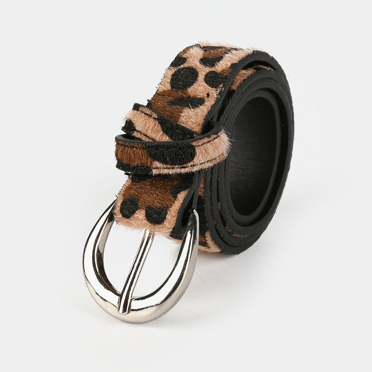 Kids Belt Leopard Skin-6008-Lt.Brown