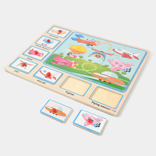 Wooden Puzzle Aircraft Game For Kids