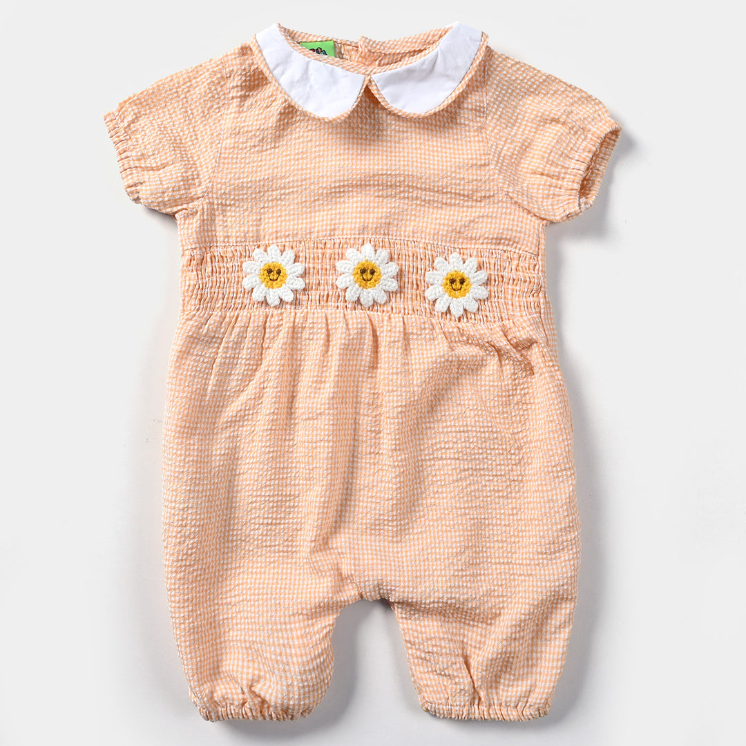 Infant Girls Cotton EMB Romper