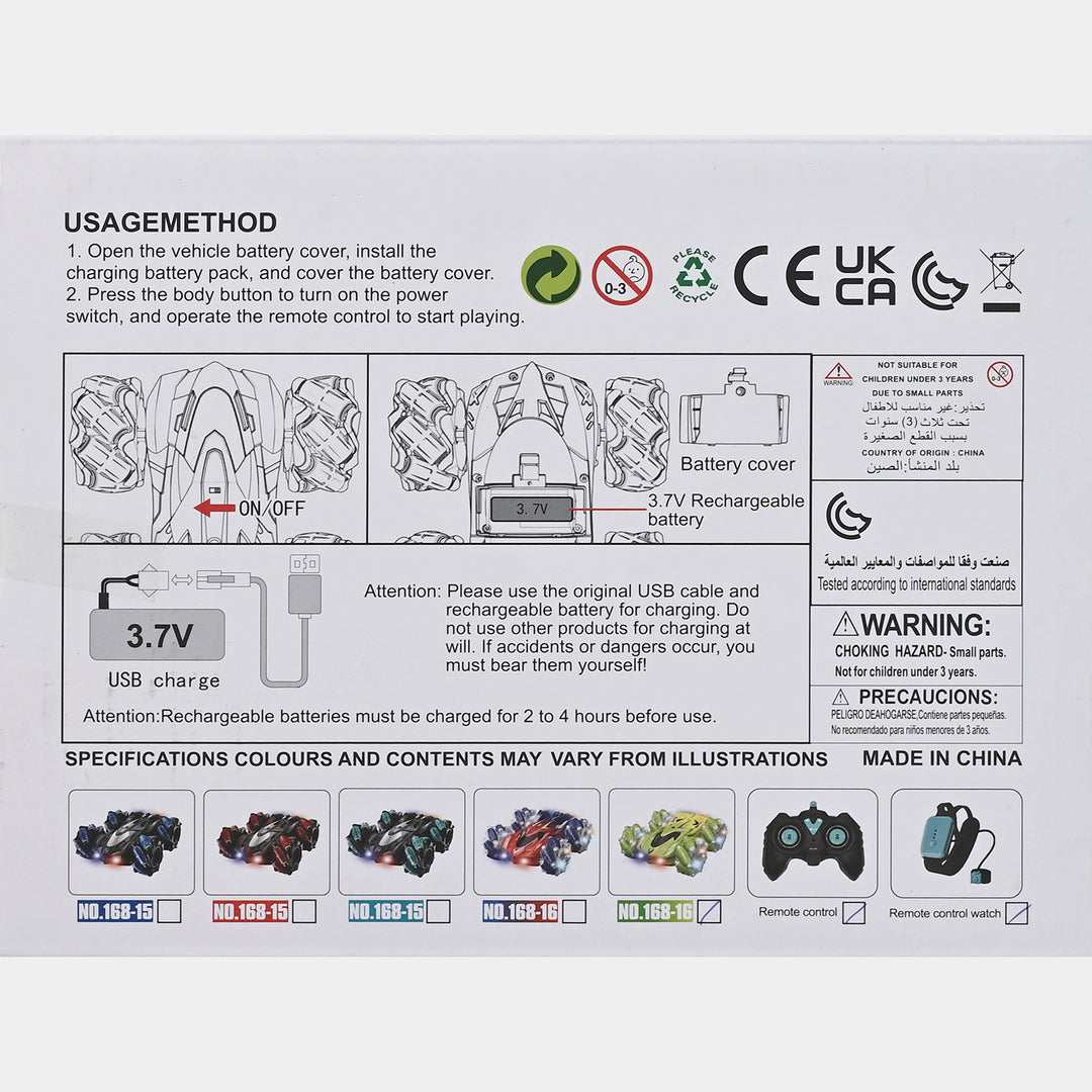 Mist Spray Stunt Car | 360° Rotating RC Toy Car for Kids