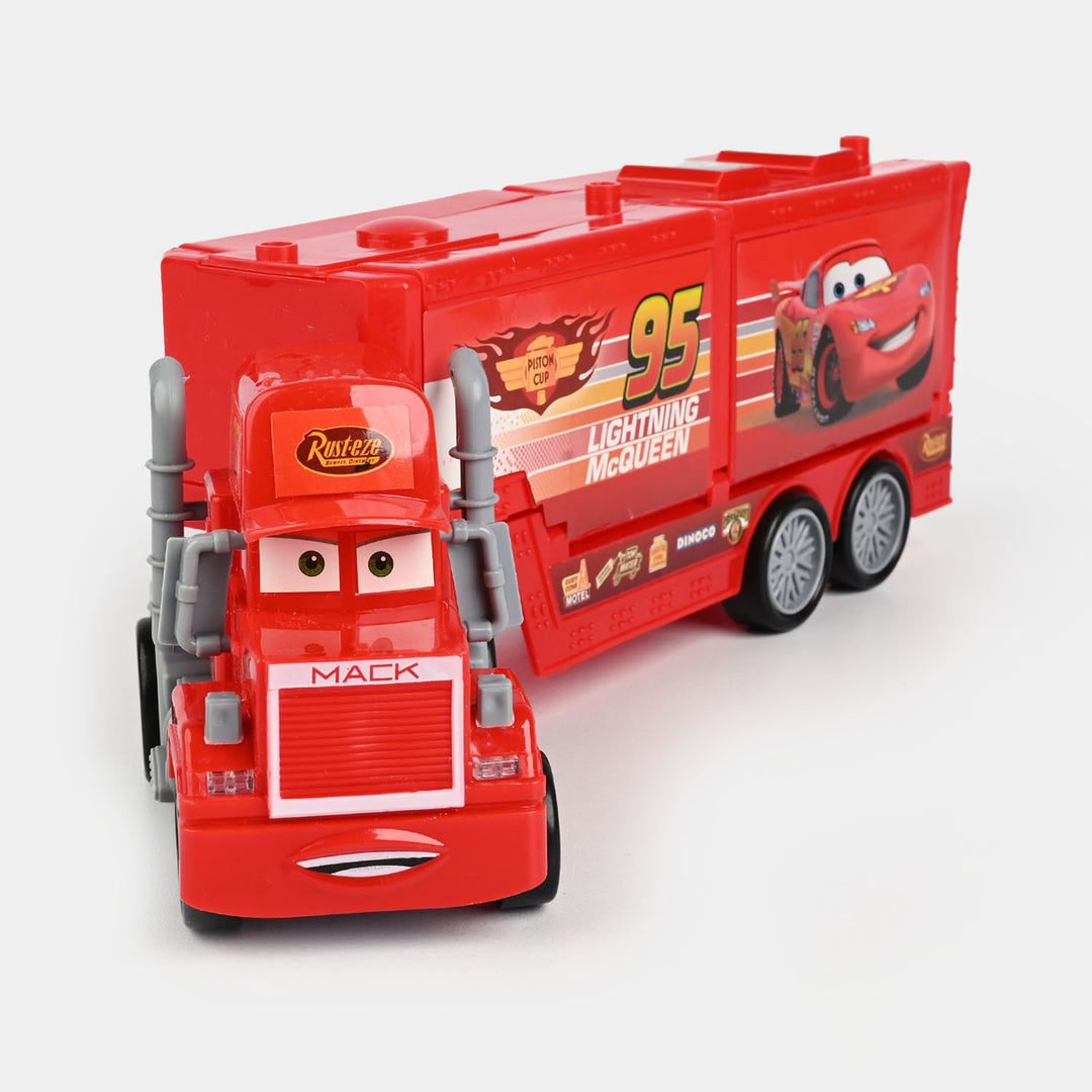 Free Wheel Car Carrier Truck With 3PCs Mini Car Toy For Kids