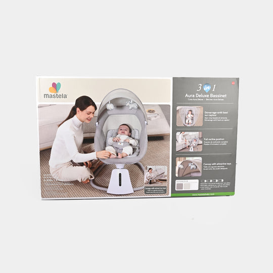 3-in-1 Aura Deluxe Bassinet Auto Swing Mastela | 8016