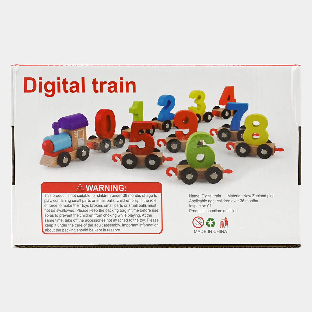 Educational Wooden Toys Digital Train