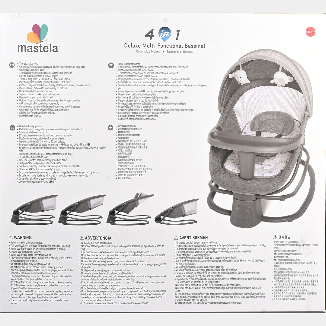 4-in-1 Deluxe Multi-Functional Bassinet Swing Mastela | 8087