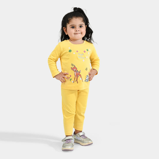 Infant Girls Cotton Interlock Suit BAMBI AND THUMPER-Yellow