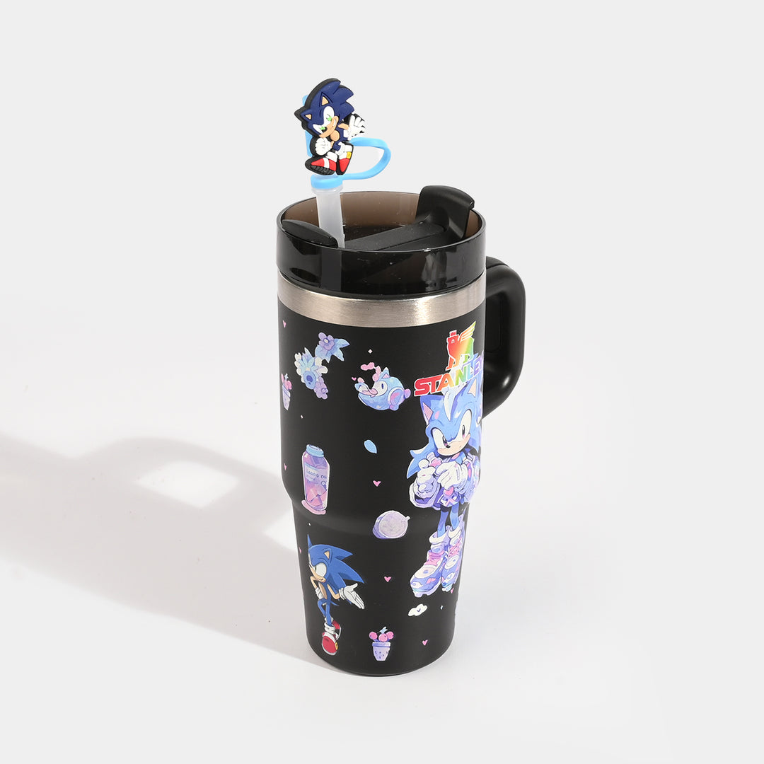 Insulated Travel Tumbler with Handle & Straw