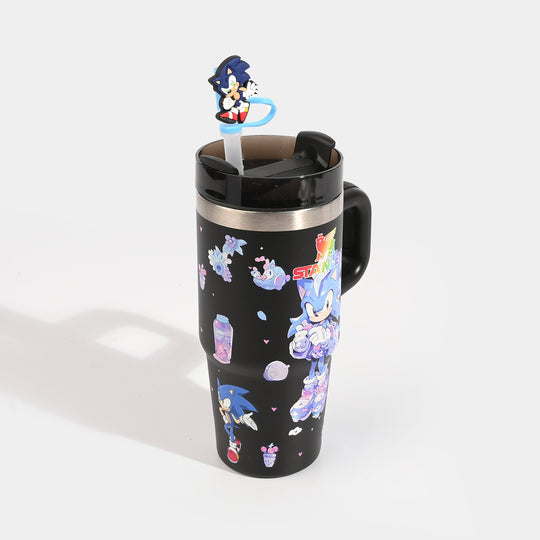 Insulated Travel Tumbler with Handle & Straw