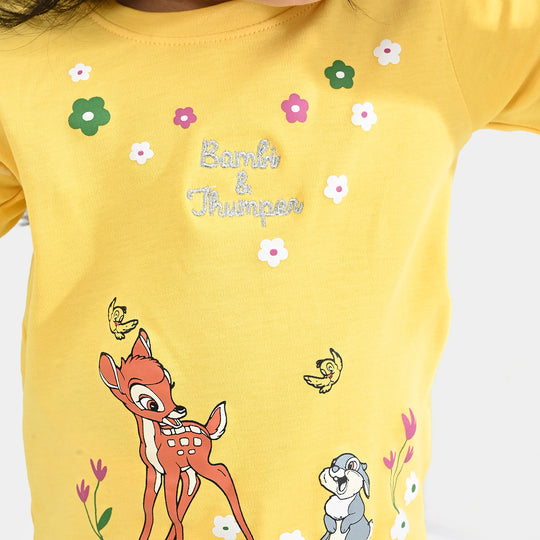 Infant Girls Cotton Interlock Suit BAMBI AND THUMPER-Yellow