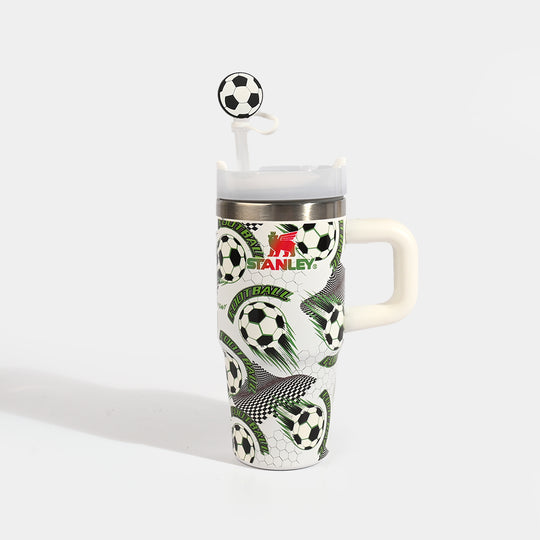 Insulated Travel Tumbler with Handle & Straw