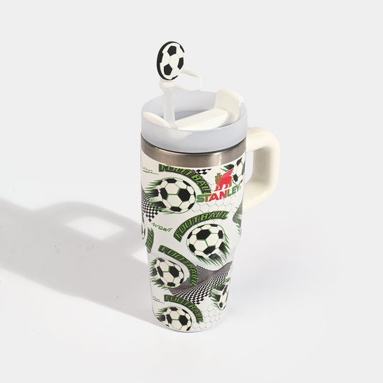 Insulated Travel Tumbler with Handle & Straw