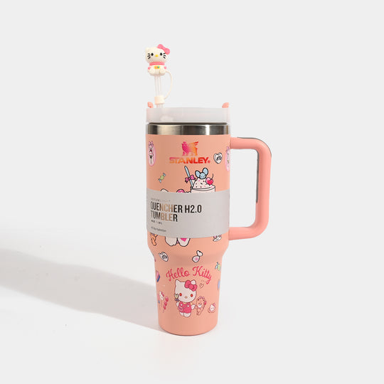 Insulated Travel Tumbler with Handle & Straw