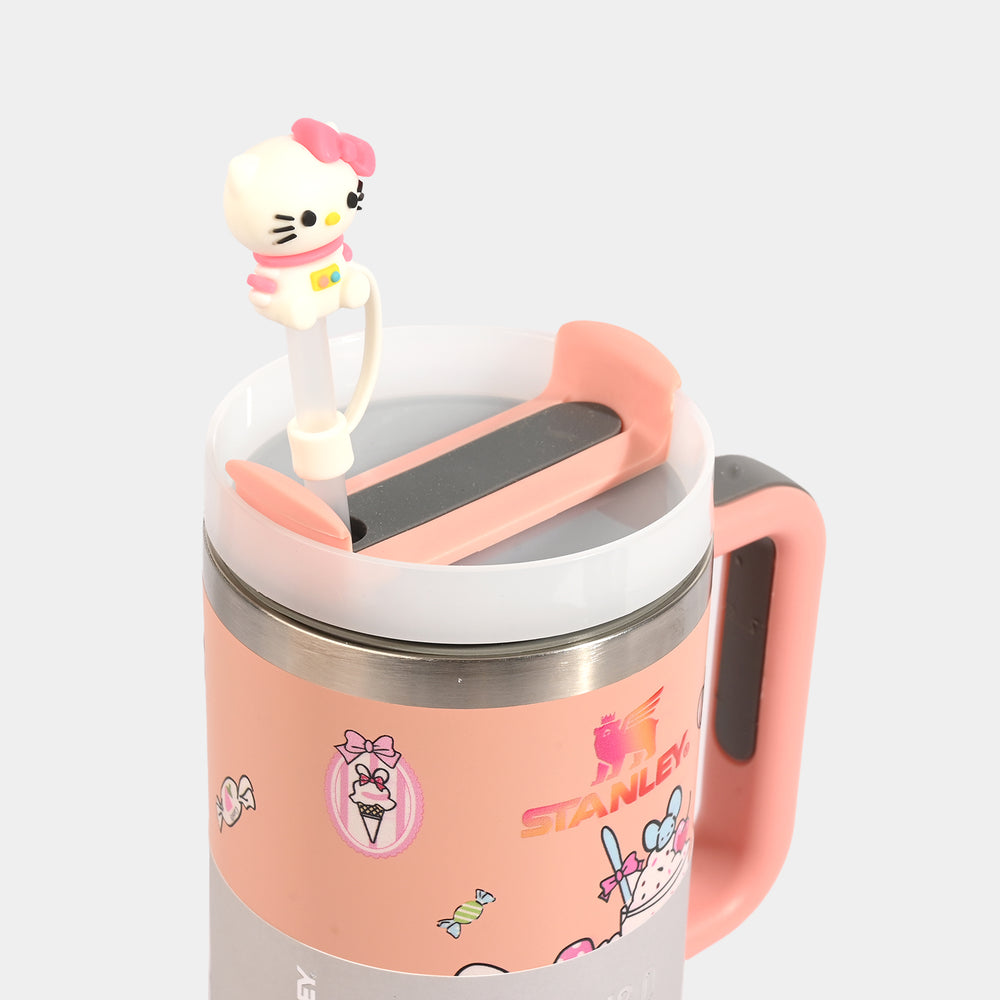 Insulated Travel Tumbler with Handle & Straw