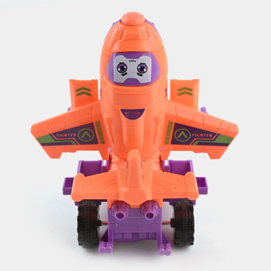 FRICTION TRANSFORM PLANE SMART VEHICLE TOY