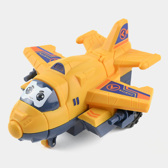 FRICTION TRANSFORM PLANE SMART VEHICLE TOY