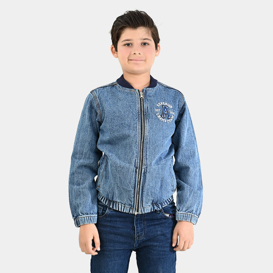 Boys Denim Stretch Woven Jacket Superior-Light Blue
