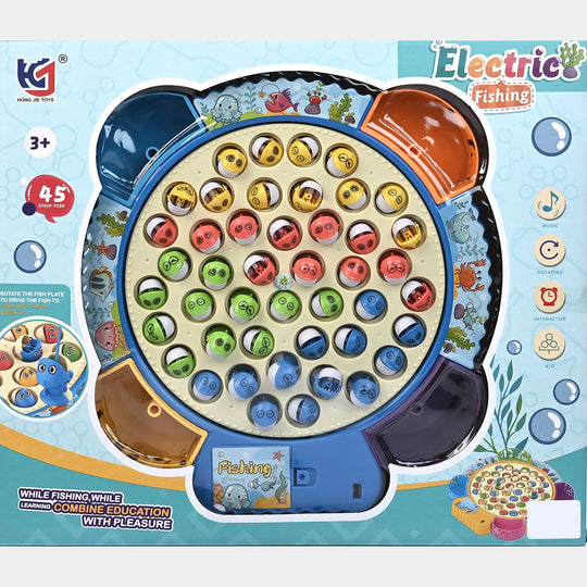 Electric & Musical Rotating Fishing Game Toy for Kids