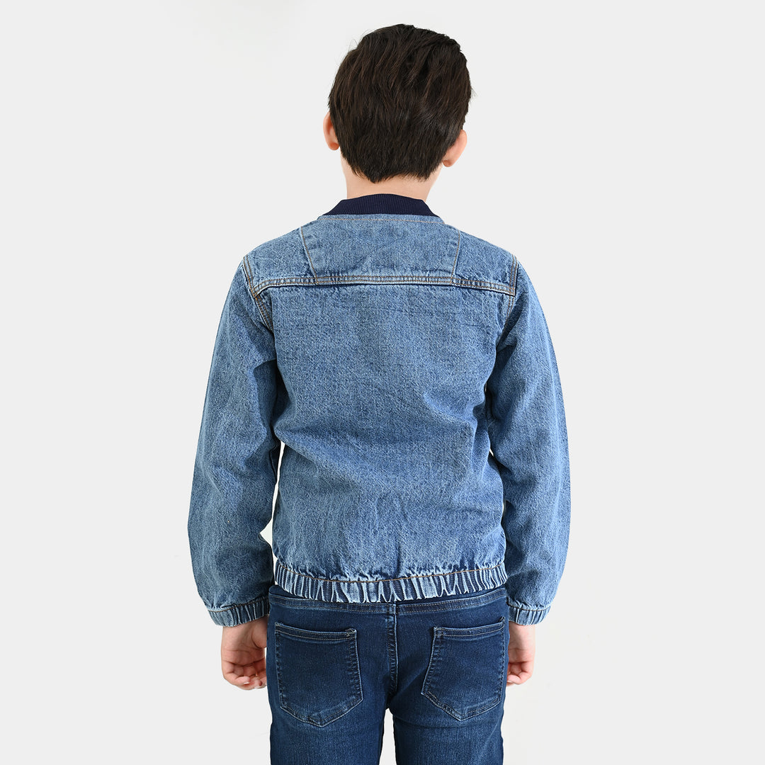 Boys Denim Stretch Woven Jacket Superior-Light Blue