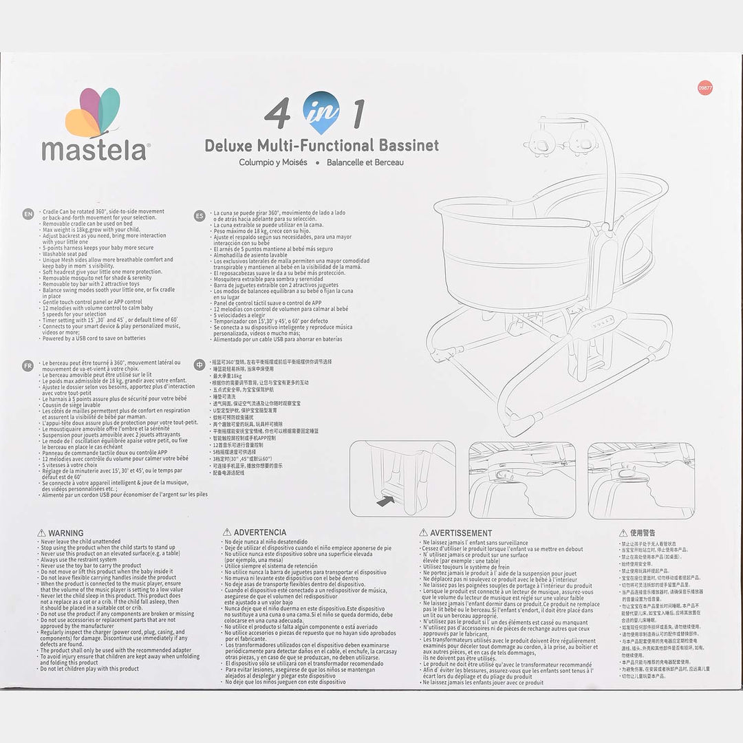 Mastela 4-in-1 Deluxe Multi-Functional Bassinet Swing Mastela | 9877