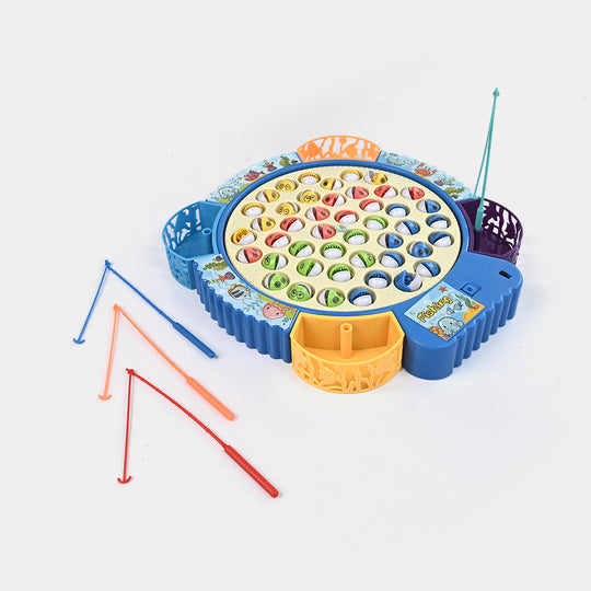 Electric & Musical Rotating Fishing Game Toy for Kids