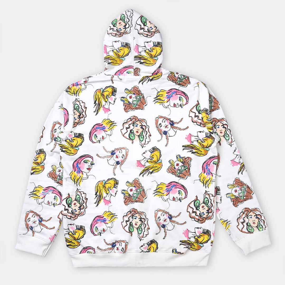 Teens Girls Fleece Printed Jacket