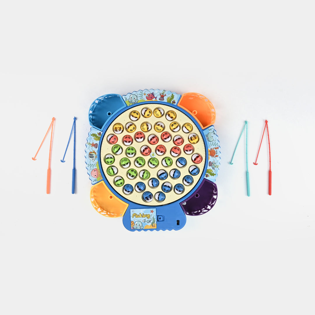 Electric & Musical Rotating Fishing Game Toy for Kids