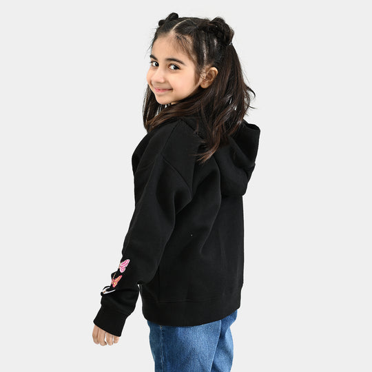 Girls Fleece Jacket LOVING-BLACK