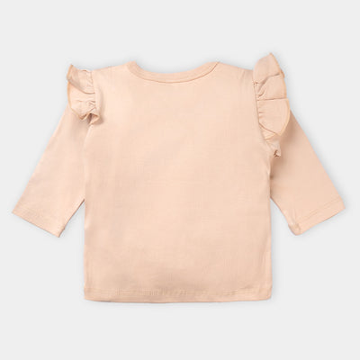 Infant Girls Cotton T-Shirt Best Mama Ever F/S-Cream