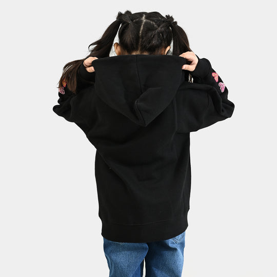 Girls Fleece Jacket LOVING-BLACK