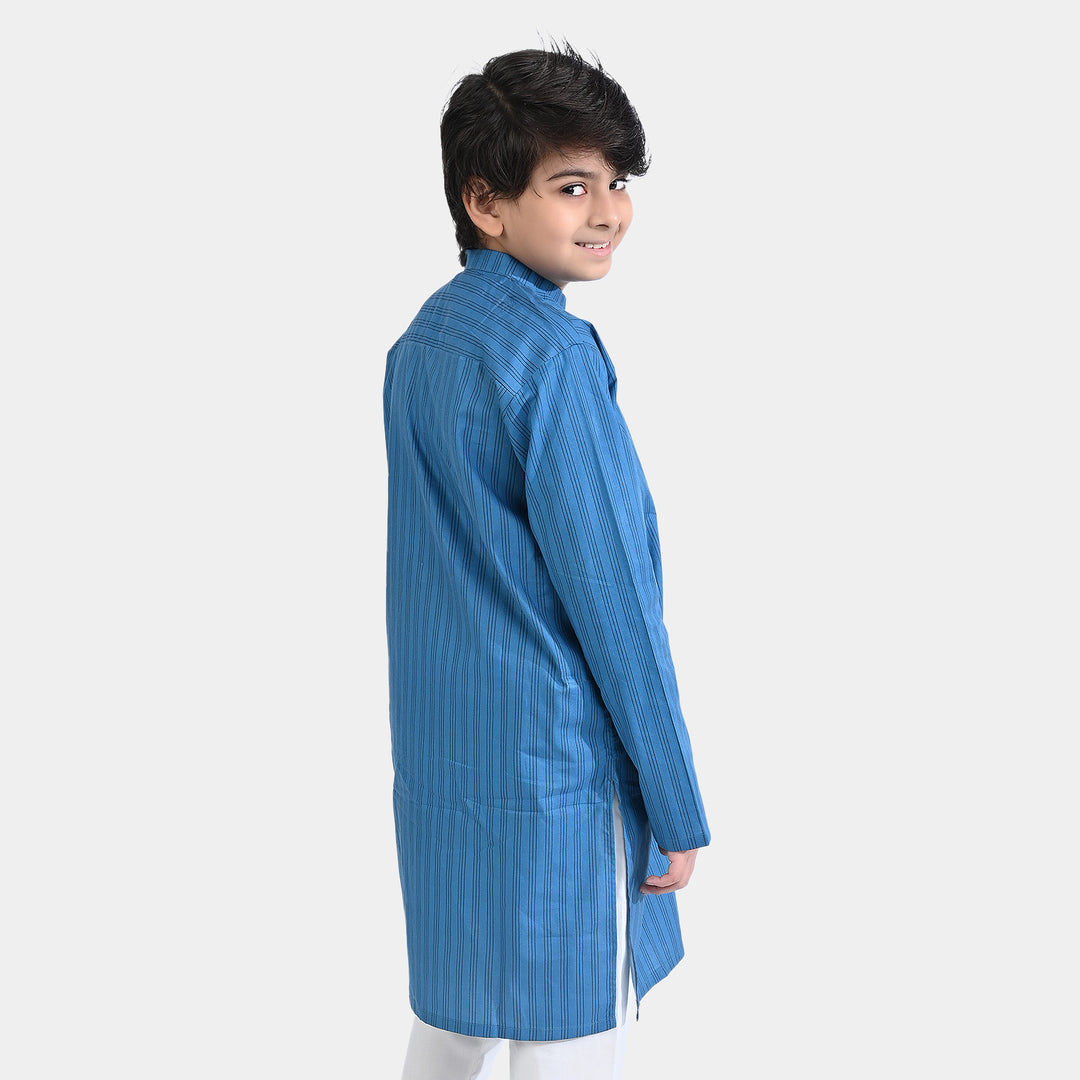 Boys Cotton Poplin Printed Kurta Stripe-Turkish