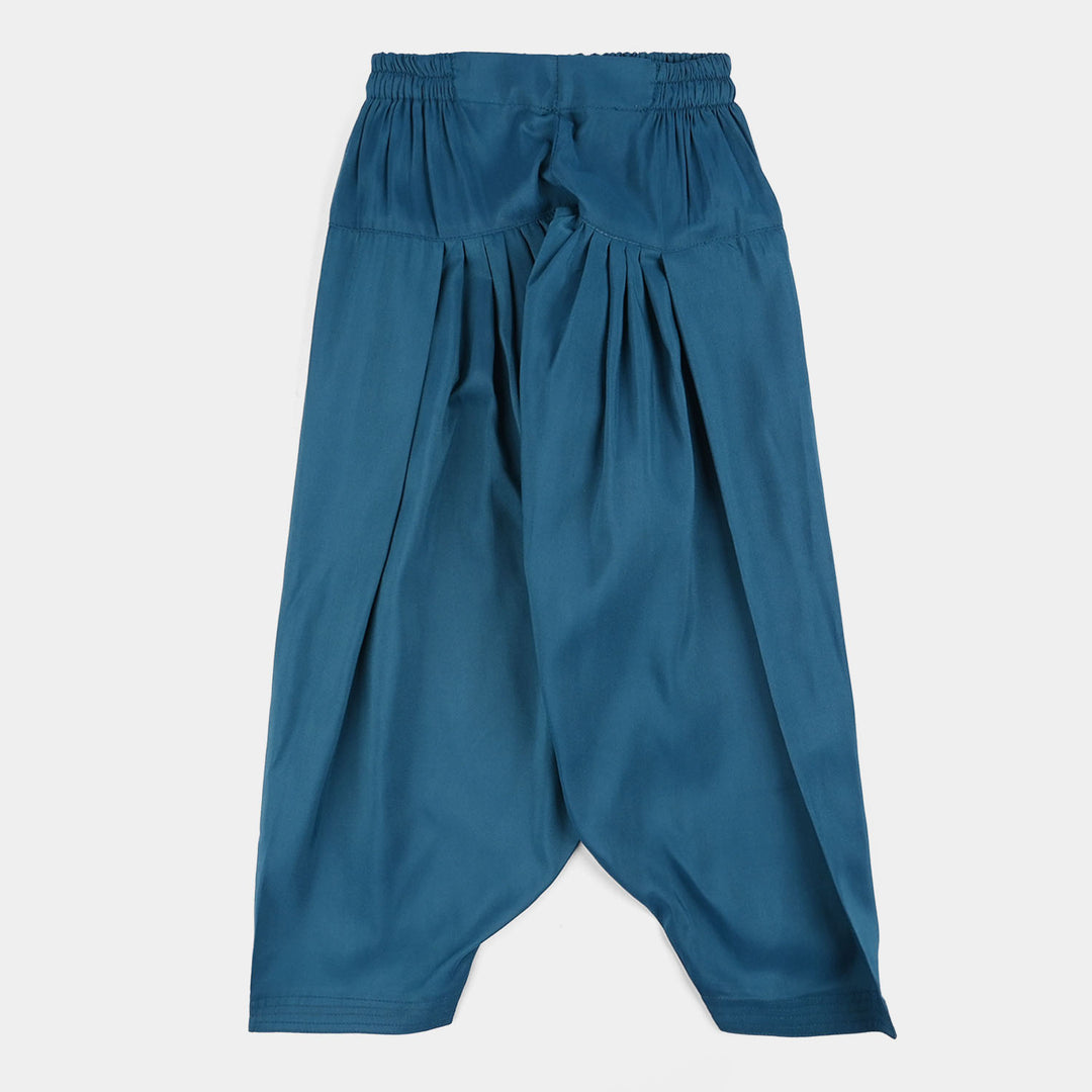 Girls Poly Cambric 3-Piece Suit (Gul) - Teal Blue