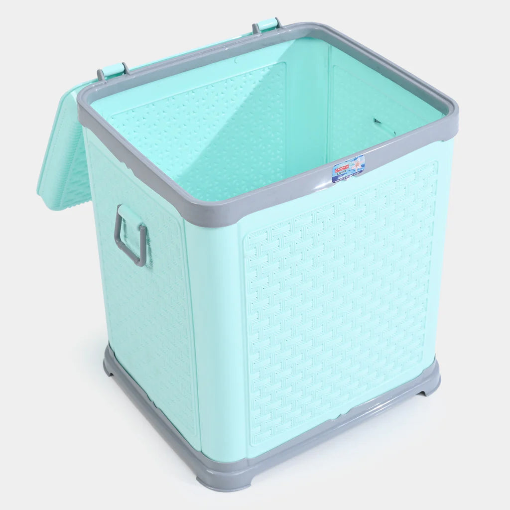 Durable Plastic Laundry Basket | Green