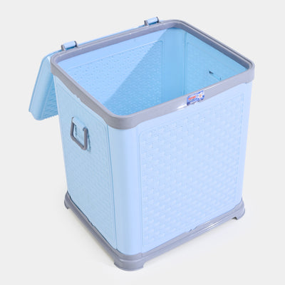 Durable Plastic Laundry Basket | Blue