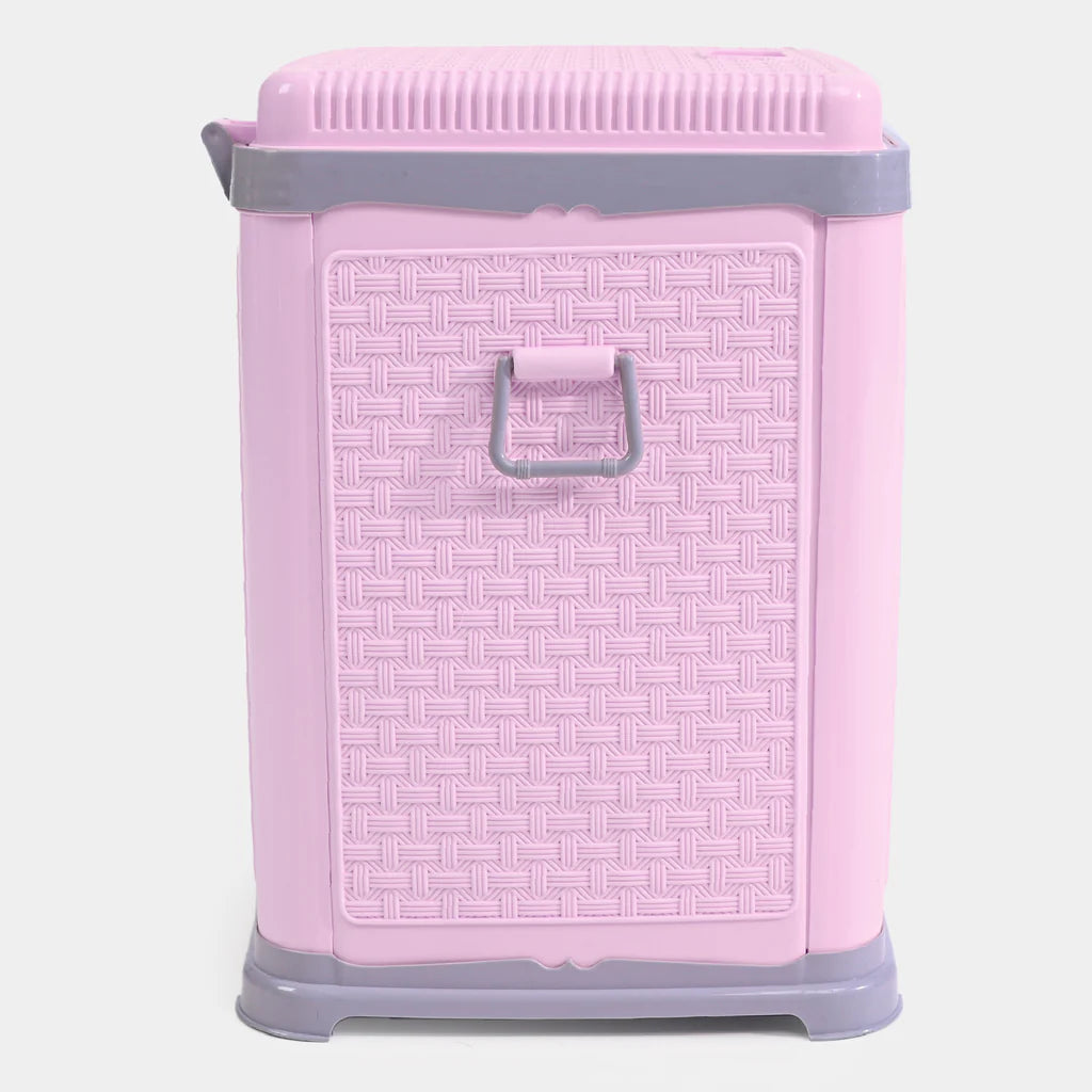 Durable Plastic Laundry Basket | Pink