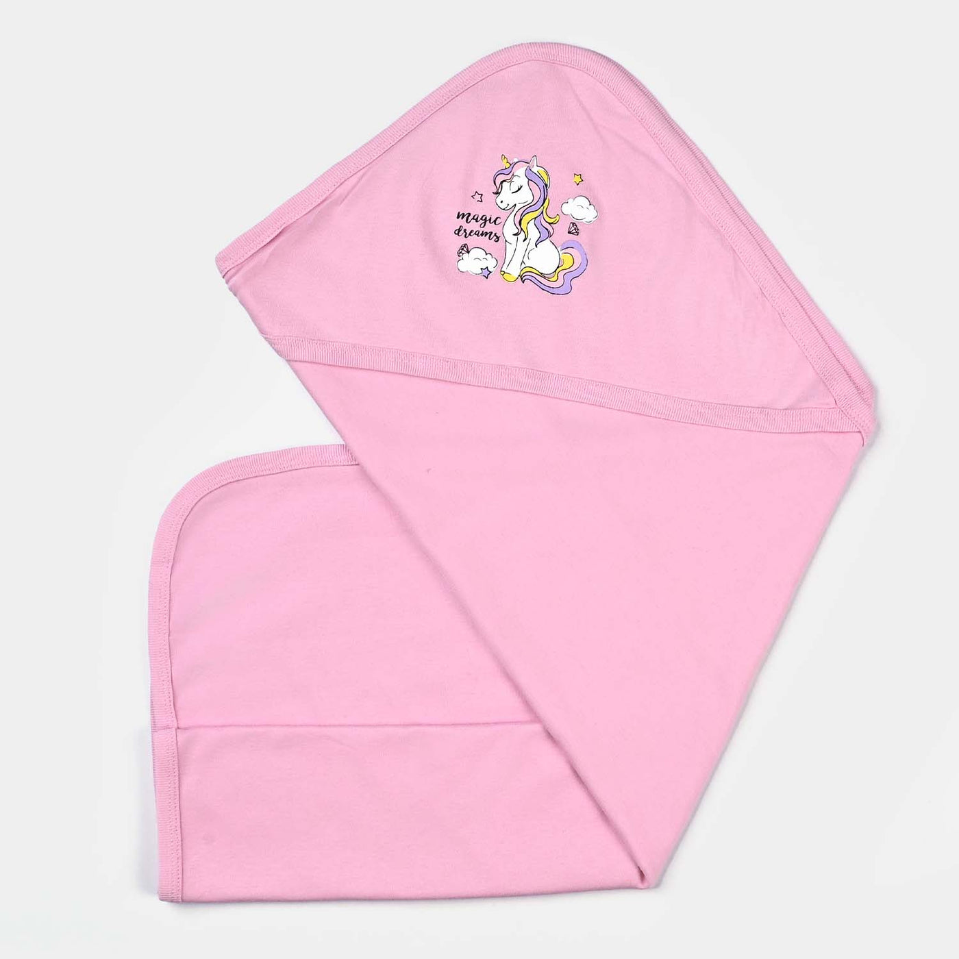 Infant Cotton Interlock Character Wrapping Sheet | Pink