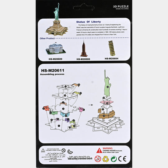 DIY 3D Puzzle Statue of Liberty 22 Pcs Set