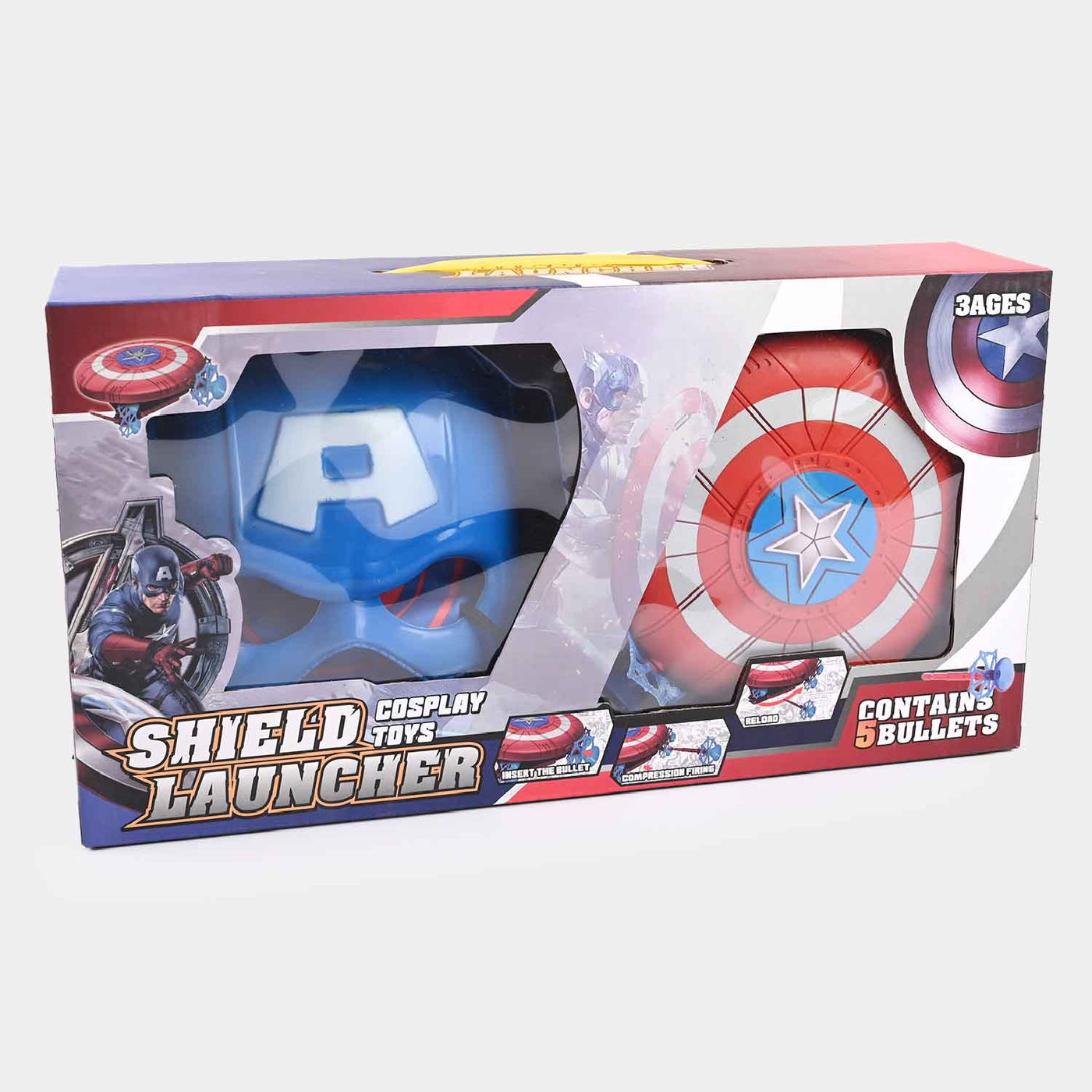 Character Shield Launcher With Mask Set For Kids