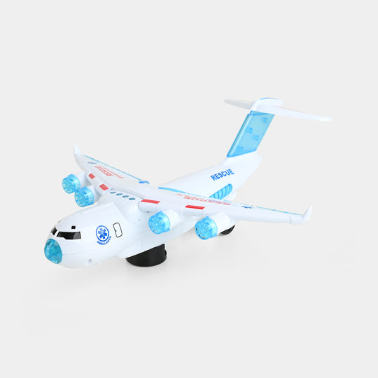 Rescue Aeroplan With Lights and Sound Toy