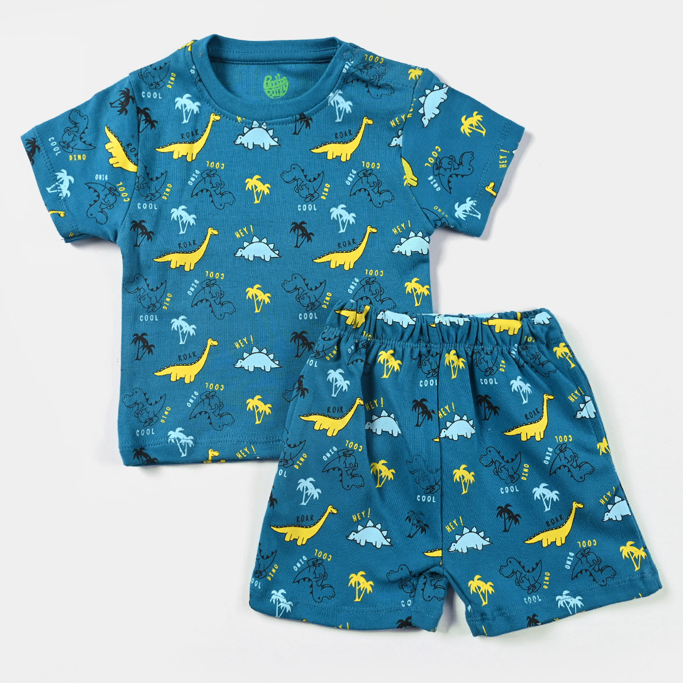 Infant Boys Cotton Interlock Knitted Suit Cool Dino-Fjord Blue