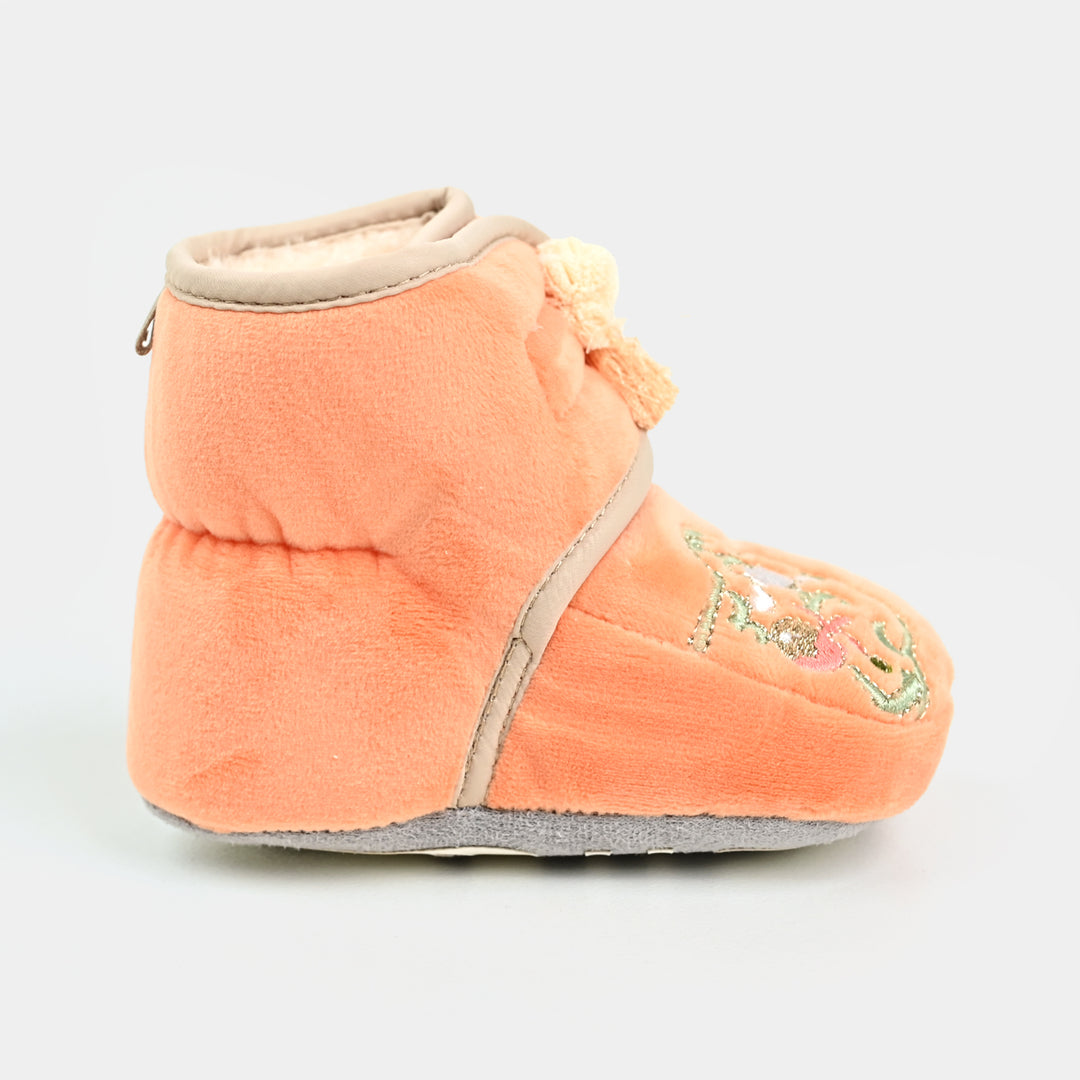 Baby Winter  Fur Shoes | Orange