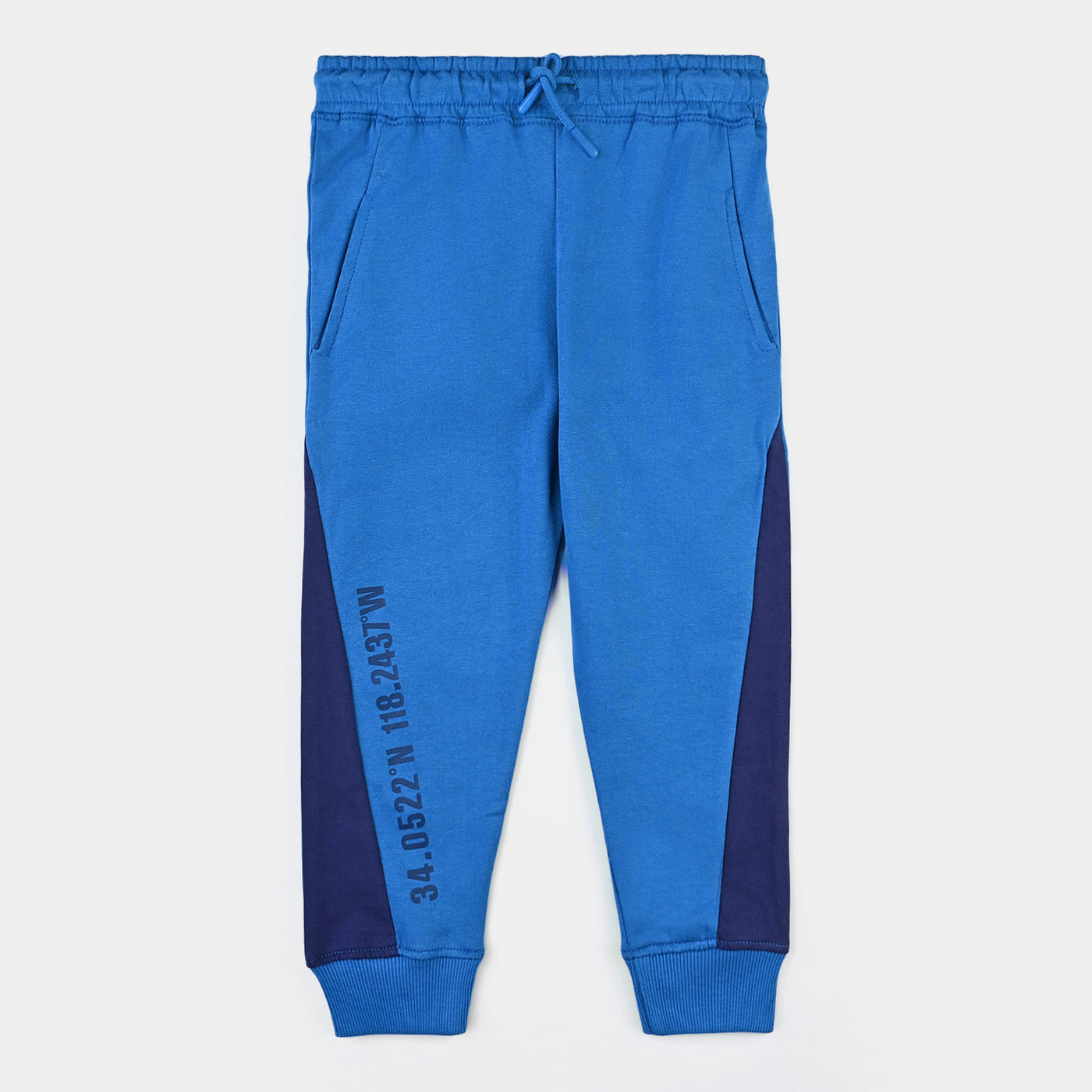 Boys Cotton Terry Pyjama Location-Indigo Bunting