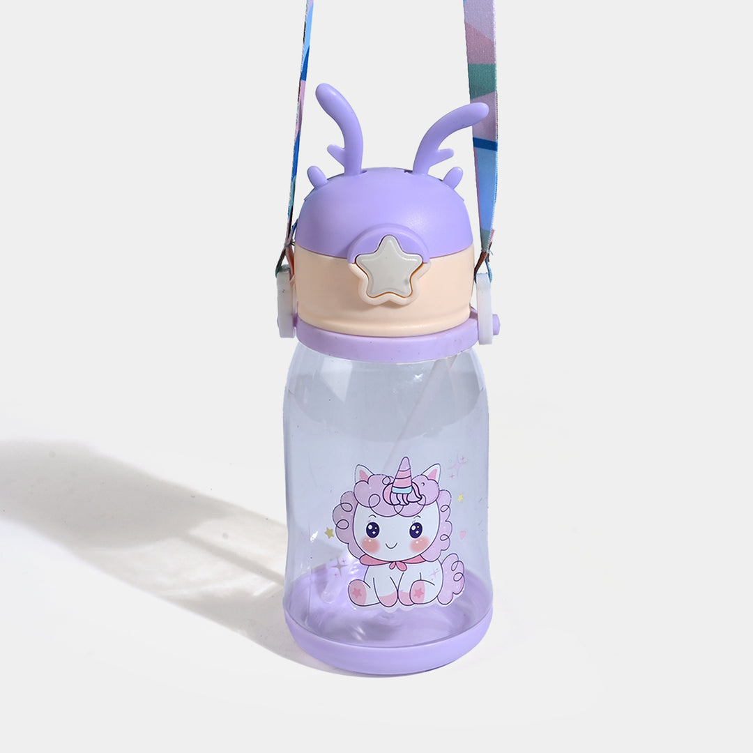 Plastic Sipper Water Bottle 600ml - Purple